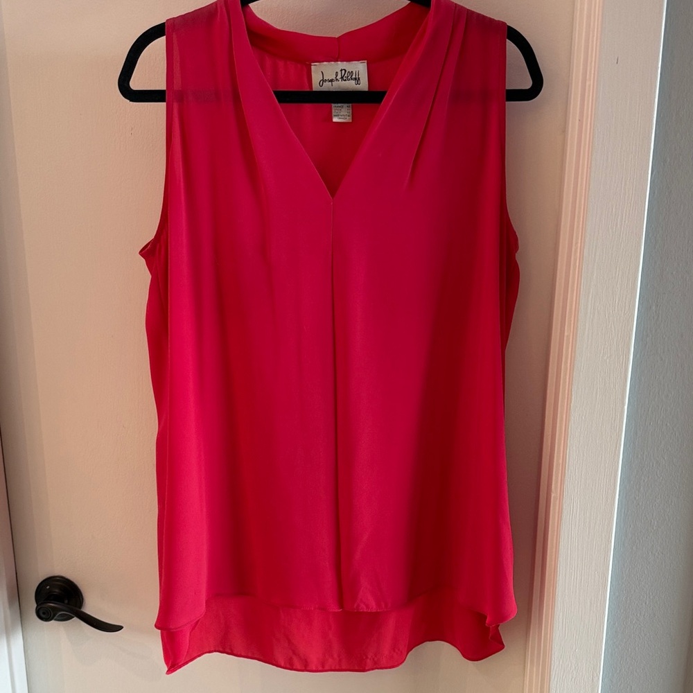 Joseph Ribkoff Women's Pink V-Neck Blouse